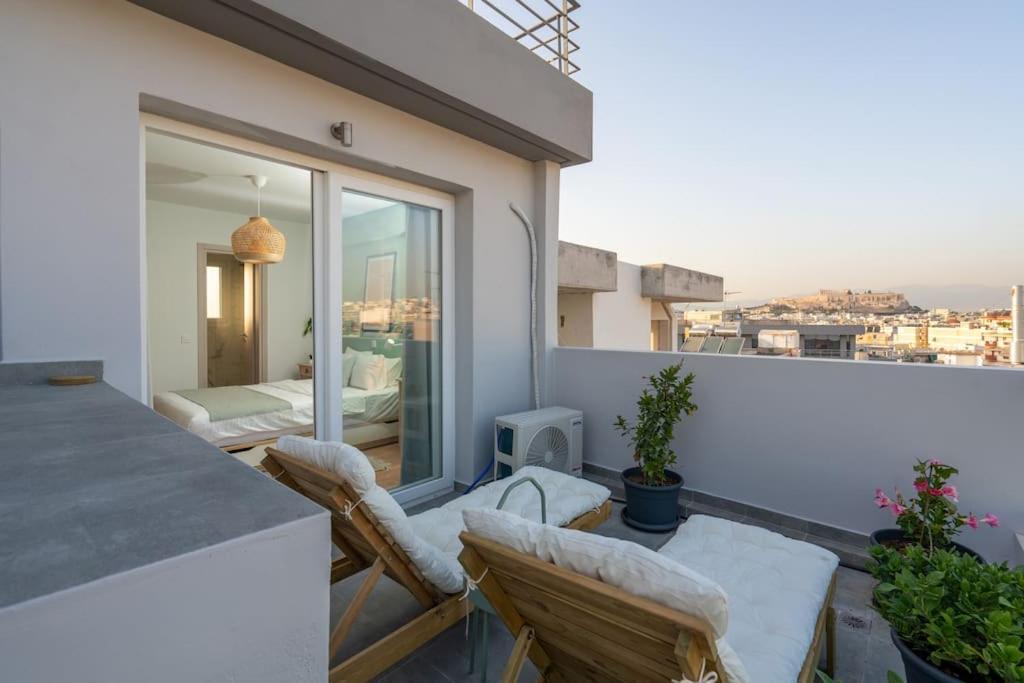 アテネDuplex Acropolis View 2 Balconiesアパートメント エクステリア 写真